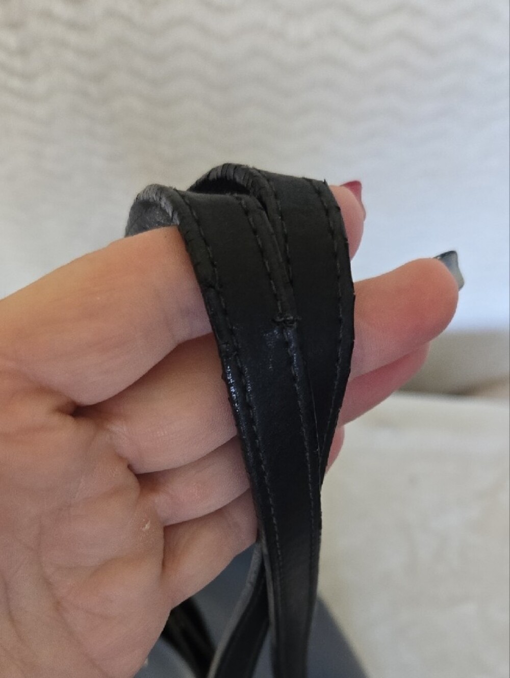 Furla Smooth Black Leather Tote - Picture 7 of 9
